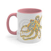 Blue Ring Octopus Watercolor On White Art Accent Coffee Mug 11Oz