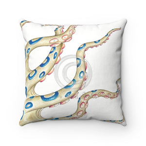 Blue Ring Tentacles Octopus Watercolor Pillow 20 × Home Decor
