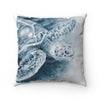 Blue Sea Turtle Watercolor Square Pillow Home Decor