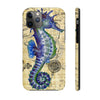 Blue Seahorse Vintage Map Beige Watercolor Art Case Mate Tough Phone Cases Iphone 11 Pro