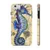 Blue Seahorse Vintage Map Beige Watercolor Art Case Mate Tough Phone Cases Iphone 6/6S Plus