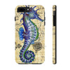 Blue Seahorse Vintage Map Beige Watercolor Art Case Mate Tough Phone Cases Iphone 7 Plus 8