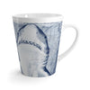 Blue Shark Watercolor & Compass Art White Latte Mug 12Oz Mug