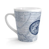 Blue Shark Watercolor & Compass Art White Latte Mug Mug
