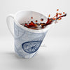 Blue Shark Watercolor & Compass Art White Latte Mug Mug