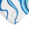 Blue Teal Octopus Tentacles Ink Art Bath Mat Home Decor