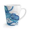 Blue Teal Octopus Tentacles Ink Art Latte Mug 12Oz Mug