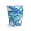 Blue Teal Octopus Tentacles Ink Art Latte Mug Mug