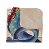 Blue Tentacles Beige Vintage Map Nautical Marine Ink Art Tan Sherpa Blanket Home Decor