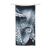 Blue Tentacles Octopus Dark Watercolor Polycotton Towel 30 × 60 Home Decor