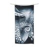 Blue Tentacles Octopus Dark Watercolor Polycotton Towel 36 × 72 Home Decor