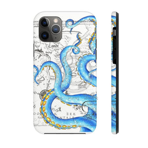 Blue Tentacles Vintage Map Ink Art Case Mate Tough Phone Cases Iphone 11 Pro