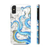 Blue Tentacles Vintage Map Ink Art Case Mate Tough Phone Cases Iphone Xs