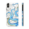 Blue Tentacles Vintage Map Ink Art Case Mate Tough Phone Cases Iphone Xs Max