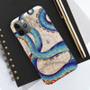 Blue Tentacles Vintage Map Octopus Case Mate Tough Phone