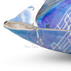 Blue Whale Song Watercolor Art Square Pillow Home Decor