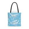 Blue Whales Family Tote Bag Large Bags