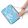 Blue Whales Family Watercolor Vintage Map Laptop Sleeve