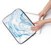 Blue Whales Family Watercolor Vintage Map Laptop Sleeve