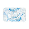 Blue Whales Family White Bath Mat Home Decor