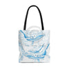 Blue Whales Family White Tote Bag Bags