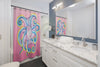 Blue Yellow Octopus Pink Shower Curtain Home Decor