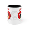 Border Collie Heart On White Art Accent Coffee Mug 11Oz Black /