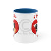 Border Collie Heart On White Art Accent Coffee Mug 11Oz Blue /