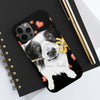 Border Collie Hearts Love Watercolor Black Case Mate Tough Phone Cases