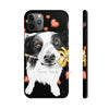 Border Collie Hearts Love Watercolor Black Case Mate Tough Phone Cases Iphone 11 Pro Max