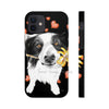 Border Collie Hearts Love Watercolor Black Case Mate Tough Phone Cases Iphone 12