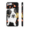 Border Collie Hearts Love Watercolor Black Case Mate Tough Phone Cases Iphone 6/6S Plus