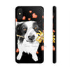 Border Collie Hearts Love Watercolor Black Case Mate Tough Phone Cases Iphone Xs