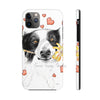 Border Collie Hearts Love Watercolor White Case Mate Tough Phone Cases Iphone 11 Pro Max