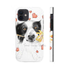 Border Collie Hearts Love Watercolor White Case Mate Tough Phone Cases Iphone 12