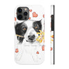 Border Collie Hearts Love Watercolor White Case Mate Tough Phone Cases Iphone 12 Pro Max