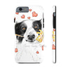 Border Collie Hearts Love Watercolor White Case Mate Tough Phone Cases Iphone 6/6S