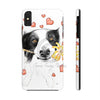 Border Collie Hearts Love Watercolor White Case Mate Tough Phone Cases Iphone Xs Max