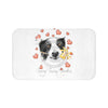 Border Collie Hearts Love White Watercolor Bath Mat 34 × 21 Home Decor