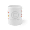 Border Collie Hearts Love White Watercolor Mug 11Oz