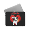 Border Collie Love Watercolor Art Laptop Sleeve