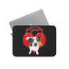 Border Collie Love Watercolor Art Laptop Sleeve