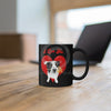 Border Collie Love Watercolor Black Mug 11Oz Mug