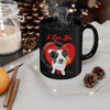 Border Collie Love Watercolor Black Mug 11Oz Mug