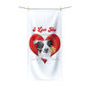 Border Collie Love Watercolor Polycotton Towel 36 × 72 Home Decor