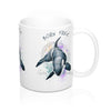 Born Free Orca Whale Rainbow Splash Ink Art Mug 11Oz