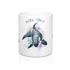 Born Free Orca Whale Rainbow Splash Ink Art Mug 11Oz
