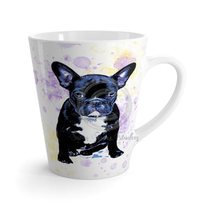 Boston Terrier Cute Watercolor White Latte Mug 12Oz Mug