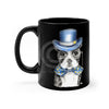 Boston Terrier Dog Detective Watercolor Black Mug 11Oz Mug