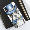 Boston Terrier Dog Detective Watercolor White Case Mate Tough Phone Cases